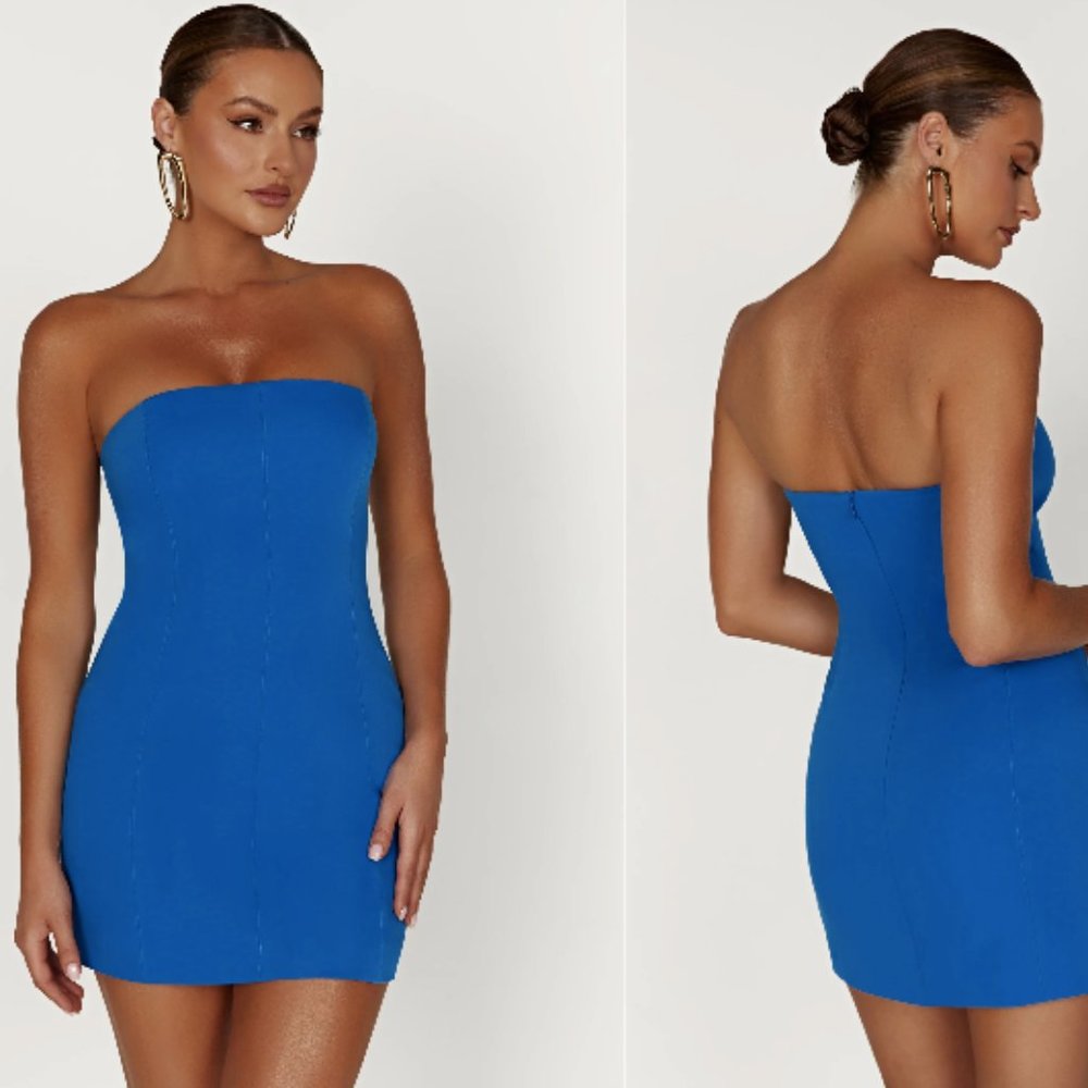 MACI Crepe Mini Dress - Cobalt Blue